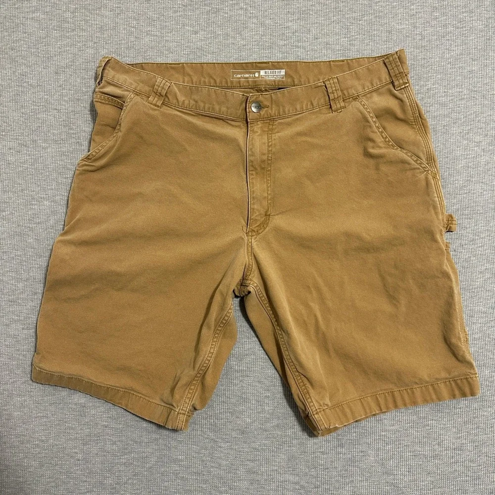 Carhartt Relaxed Fit‎ Rugged Flex Canvas Utility Work Shorts Tan Mens Size 38x10